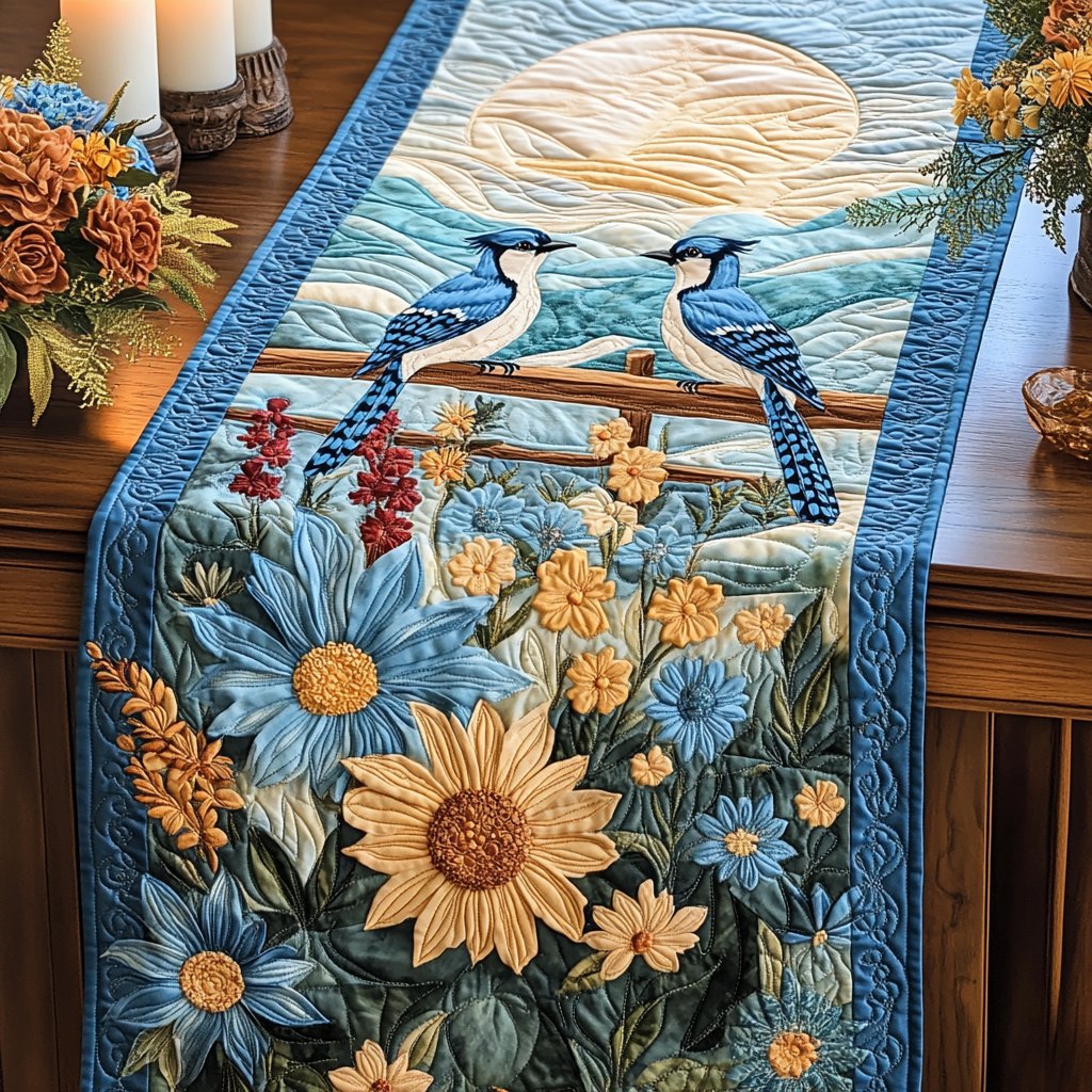 Sky Feather Table Runner