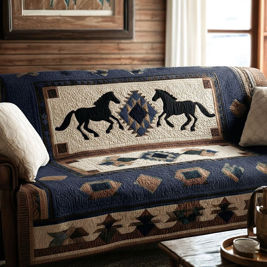 Slate Blue Wild Harmony Sofa Cover