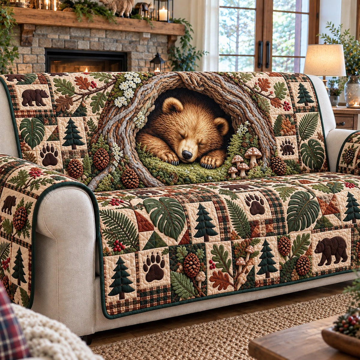 Sleeping Bear Forest Den Sofa Cover