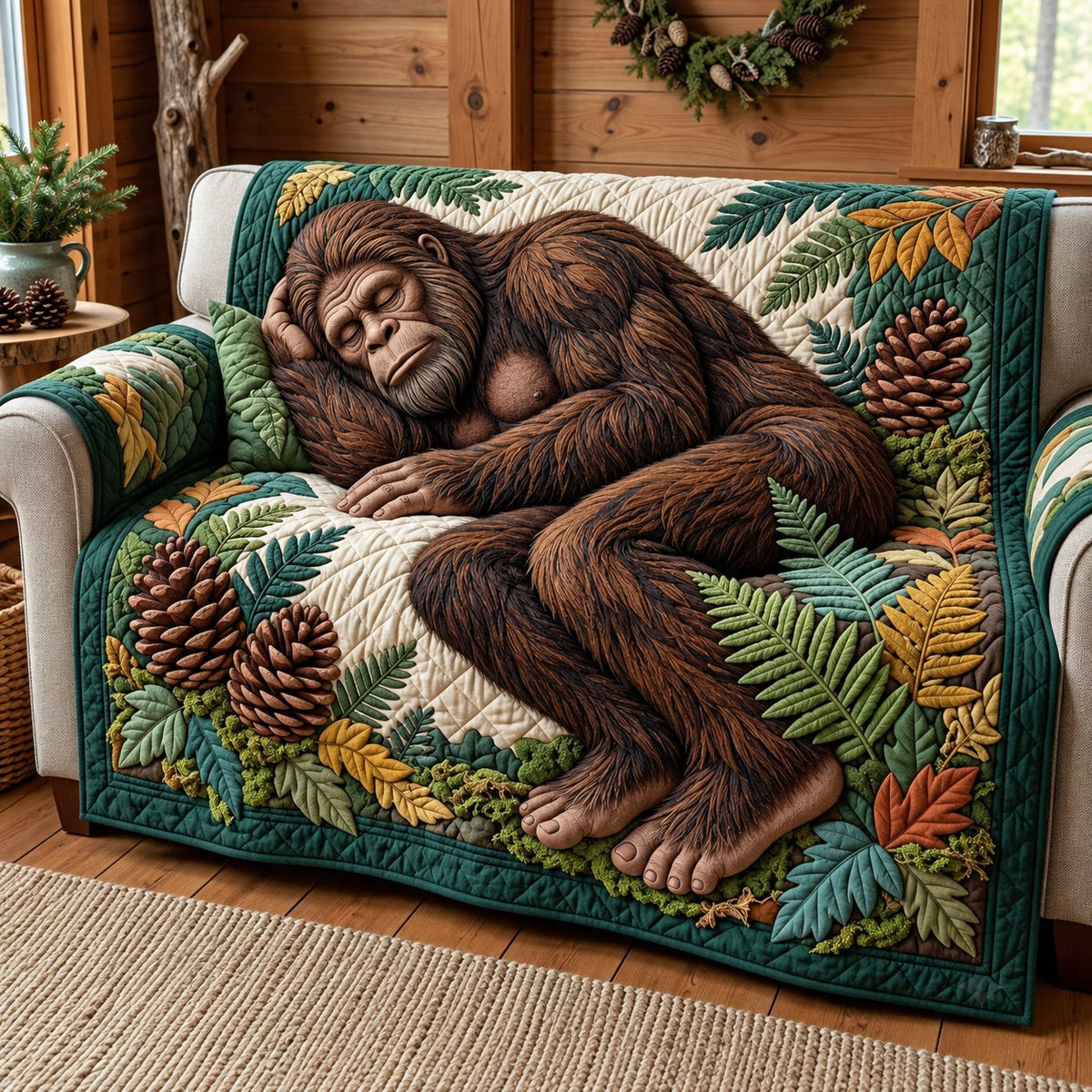 Sleeping Bigfoot Sofa Cover