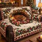 Sleeping Christmas Bear Sofa Cover