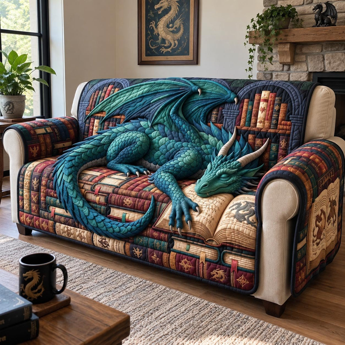 Sleeping Dragon Scholar Sofa Cover