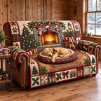 Sleeping Golden Puppy Sofa Cover