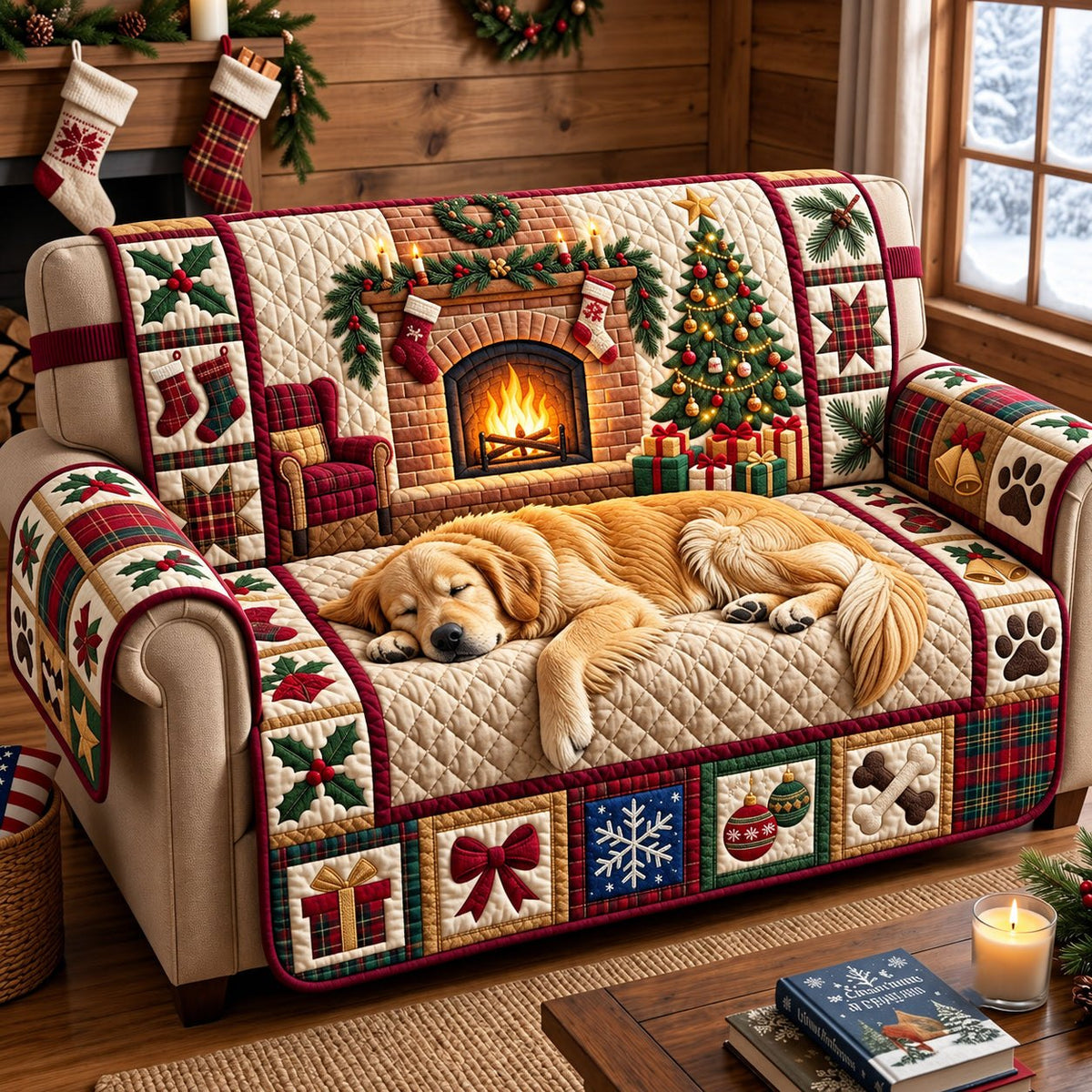 Sleeping Golden Sofa Cover