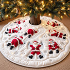 Sleepy Santa Christmas Tree Skirt