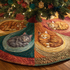 Sleepy Tails Christmas Tree Skirt