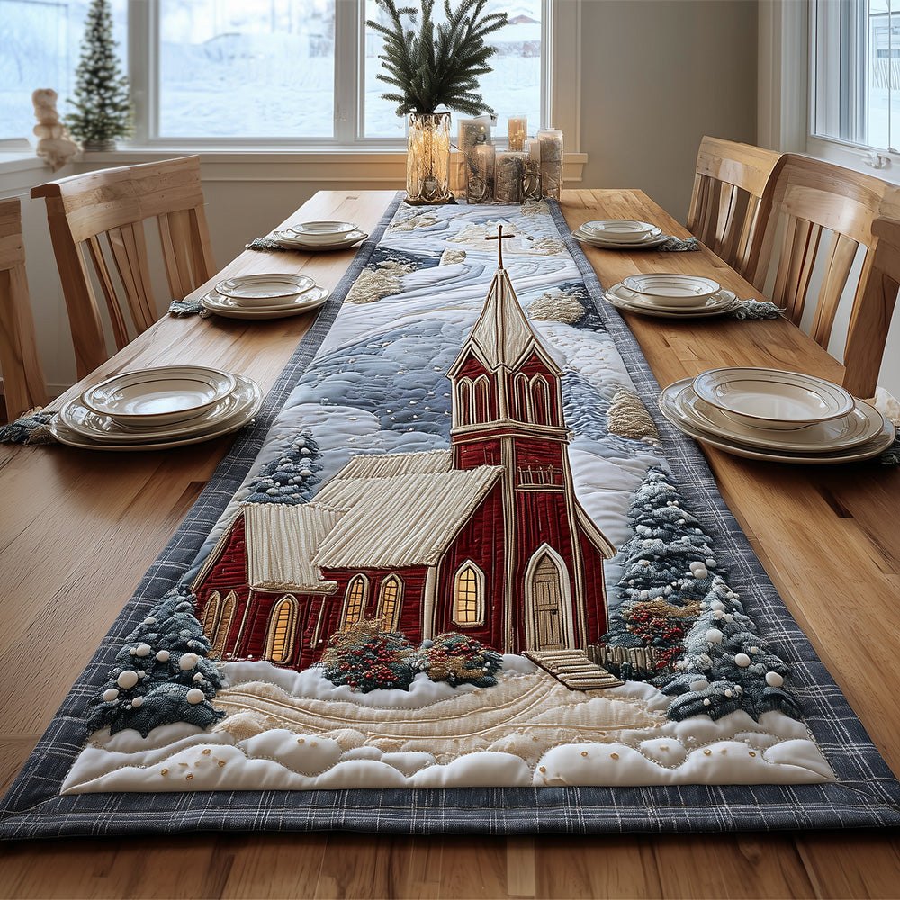 Snowfall At Red Chapel Table Runner