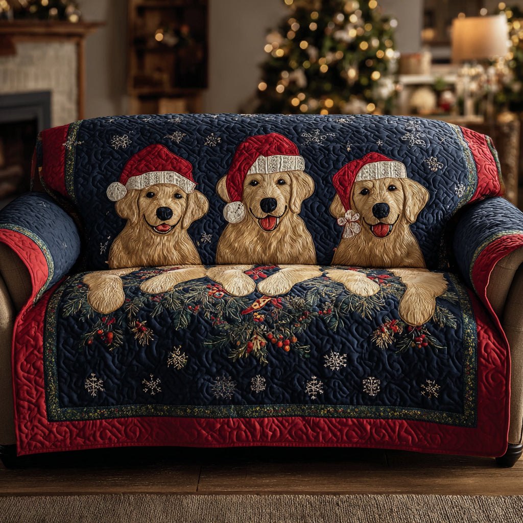 Snowflake Golden Retriever Sofa Cover