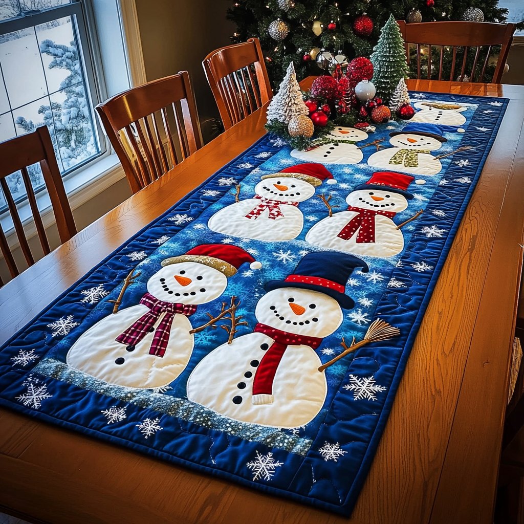 Snowflake Sparkle Table Runner
