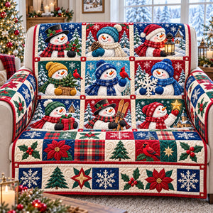 Snowman Arctic Charm Sofa Cover - Made to Order