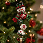 Stacked Bauble Snowman Christmas Ornament