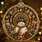 Snowman Candy Cane Magic Christmas Ornament