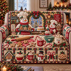 Snowman Christmas Bakery Sofa Cover