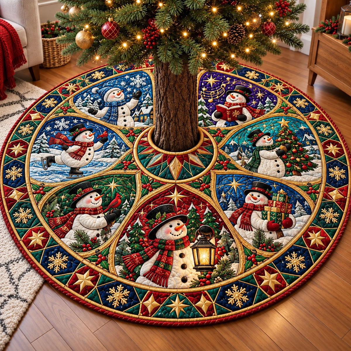 Snowman Christmas Memories Christmas Tree Skirt