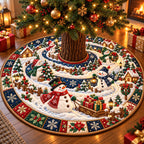 Snowman Christmas Village Christmas Tree Skirt