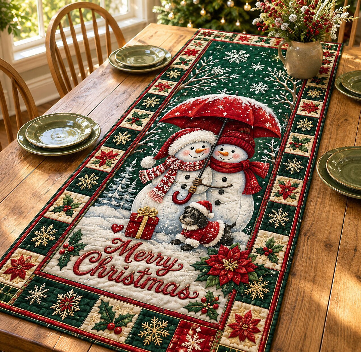 Snowman Dreams Table Runner