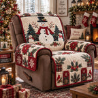 Snowman Evergreen Cheer Sofa Cover