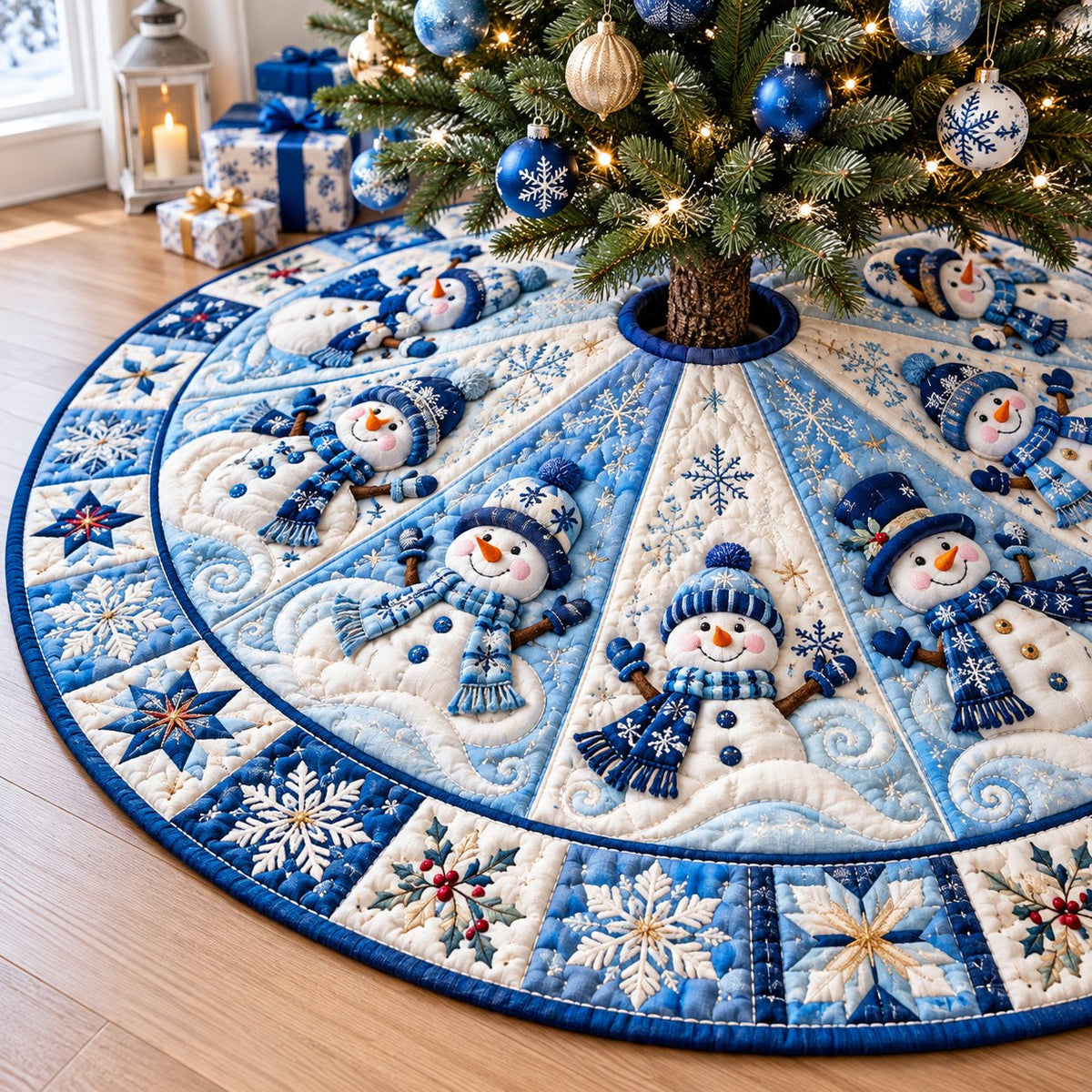 Snowman Frostlight Dreams Christmas Tree Skirt