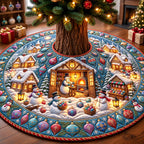 Snowman Glassmaker Village Christmas Tree Skirt