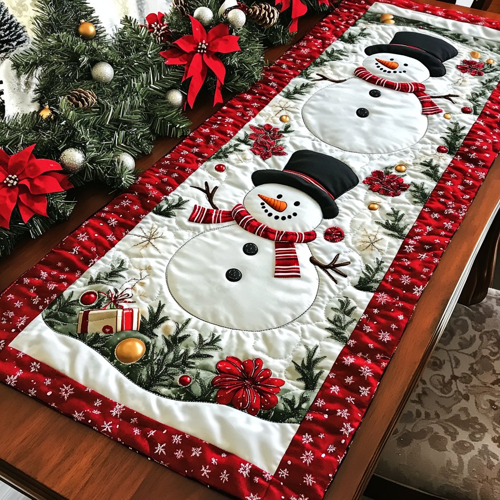 Snowman Glow Table Runner