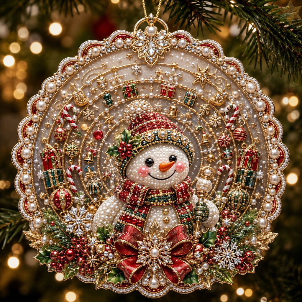 Snowman Holiday Joy Christmas Ornament
