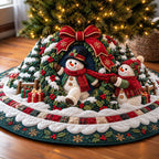 Snowman Holiday Christmas Tree Skirt