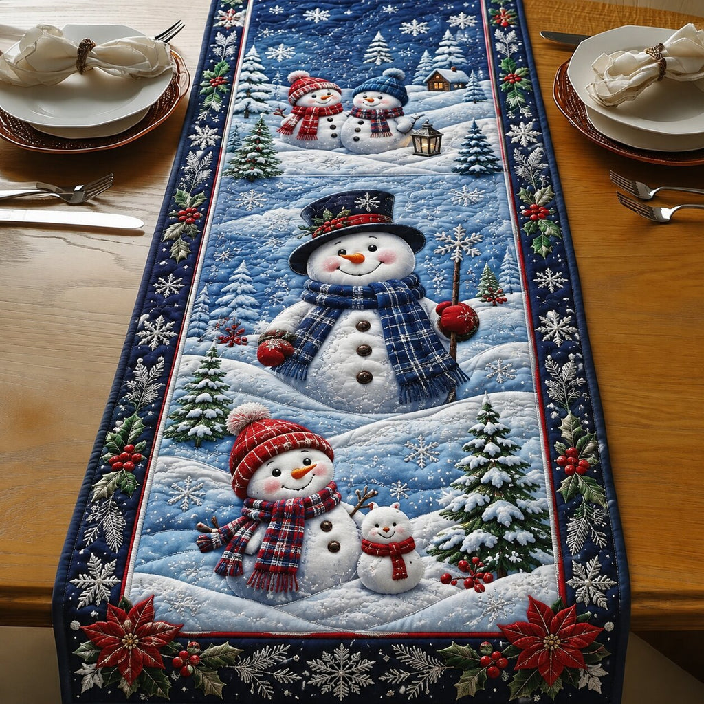 Snowman Joy Table Runner
