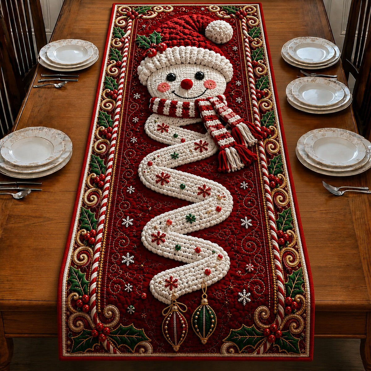 Snowman Magic Table Runner