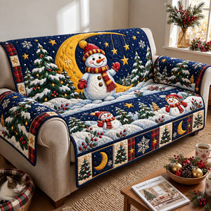 Snowman Moonlight Magic Sofa Cover - Made to Order