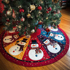 Snowman Scene Christmas Tree Skirt