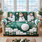 Snowman Snowball Fight Sofa Cover