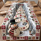 Snowman Spiral Table Runner