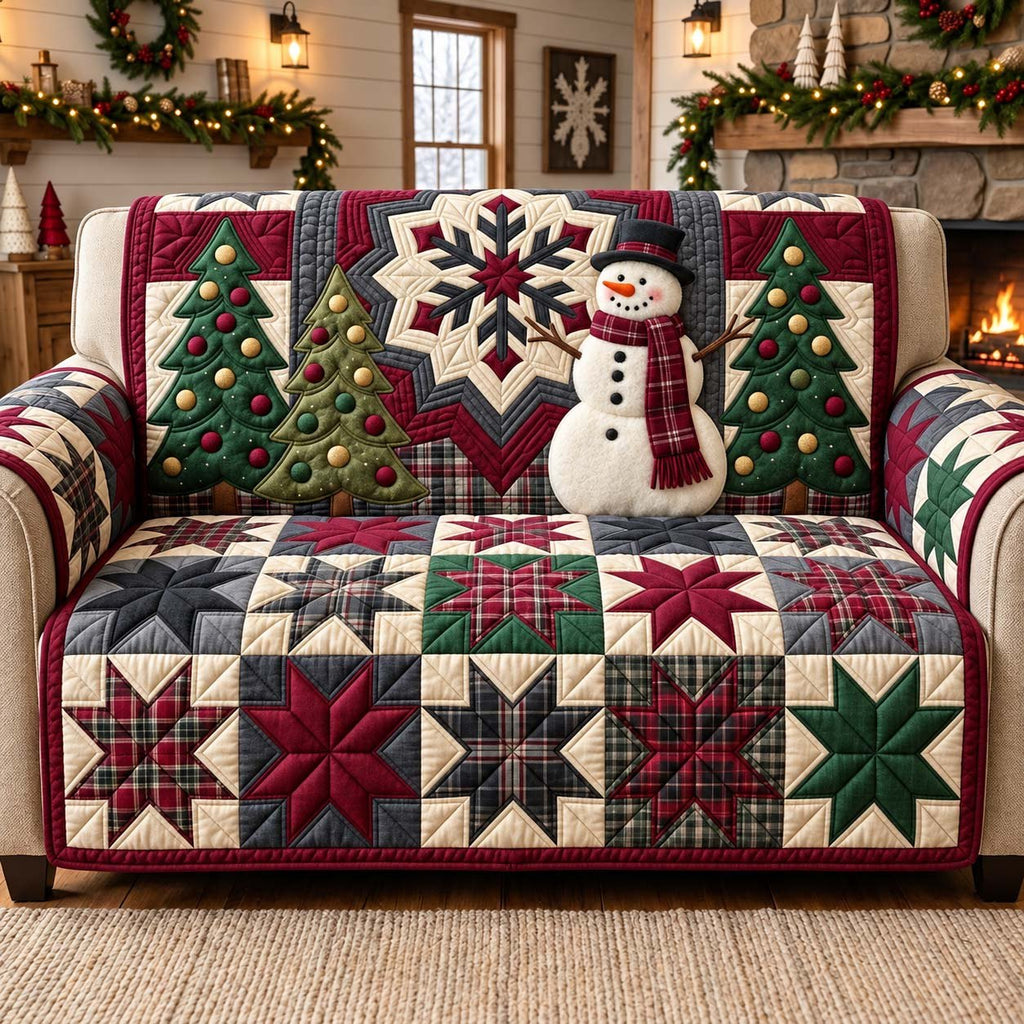 Snowman Starry Noel Sofa Cover