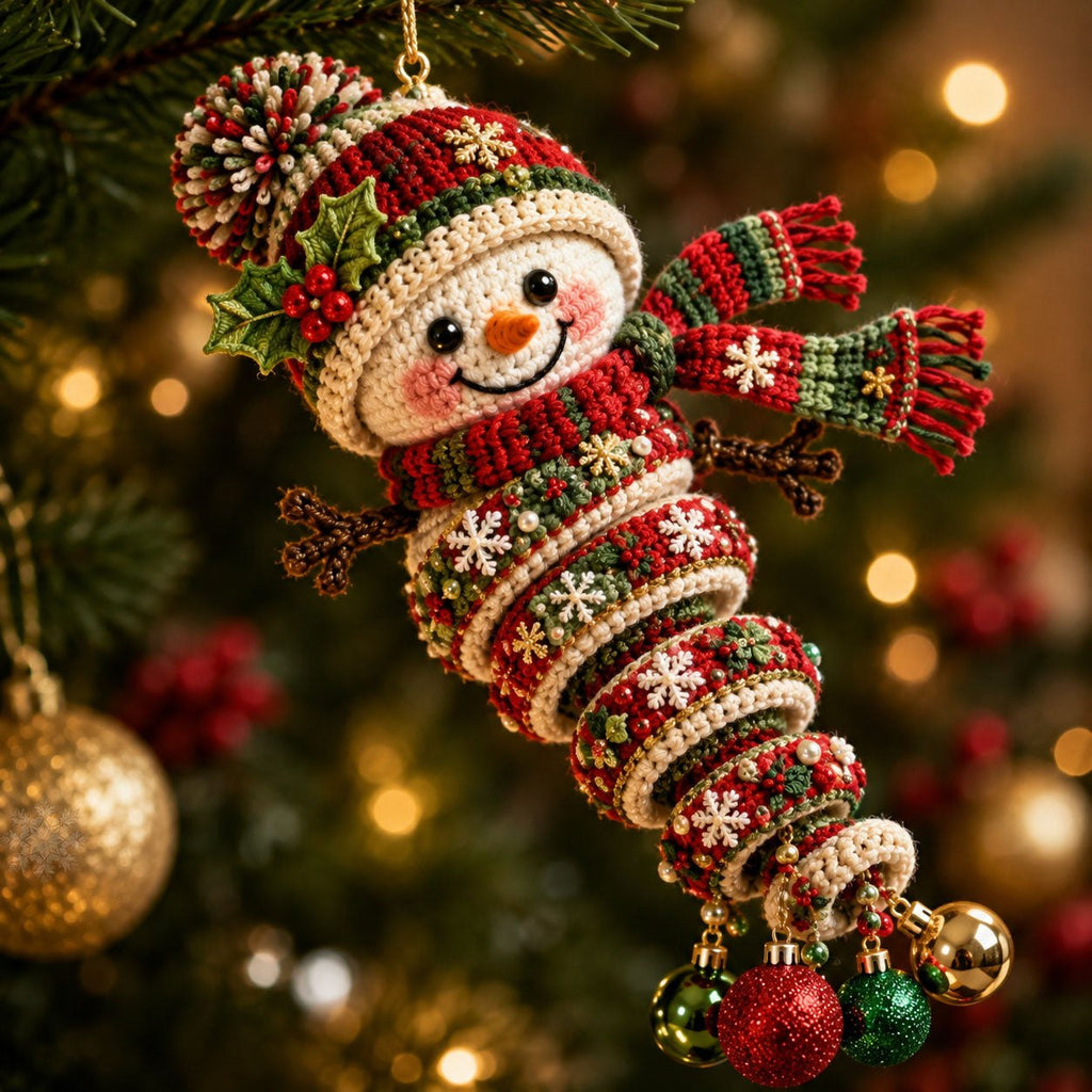 Snowman Twirl Christmas Ornament