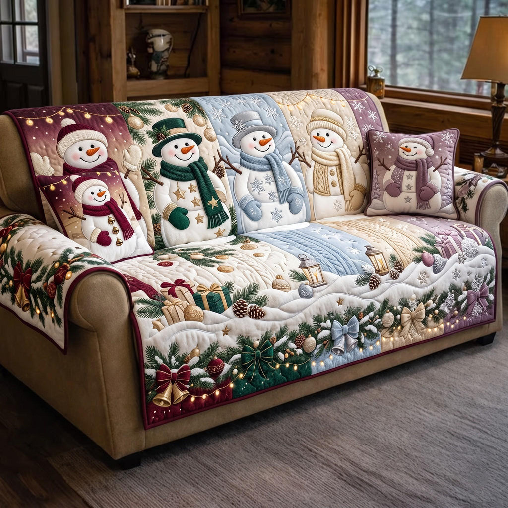Snowman Village Sofa Cover