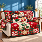 Snowman Winter Delight Sofa Cover