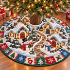 Snowman Winter Village Christmas Tree Skirt