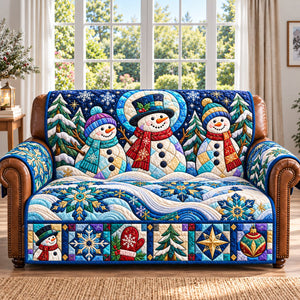 Snowman Winter Wishing Sofa Cover - Made to Order