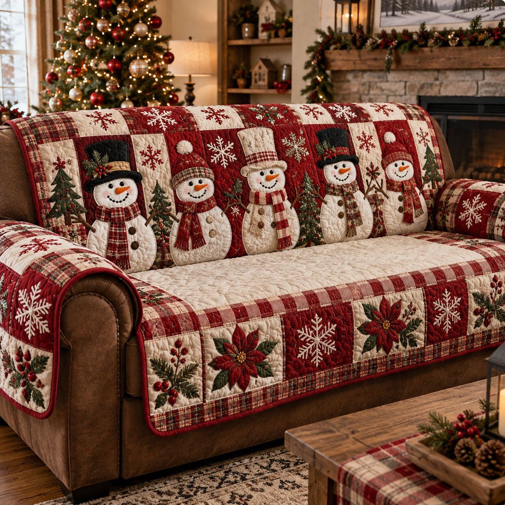 Snowman Winter Wonderland Sofa Cover