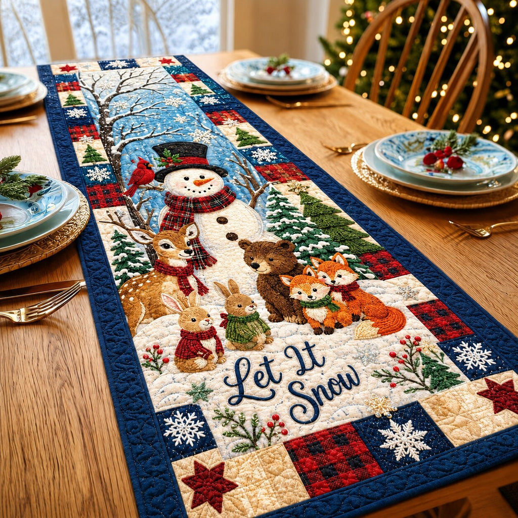 Snowman Wishes Table Runner