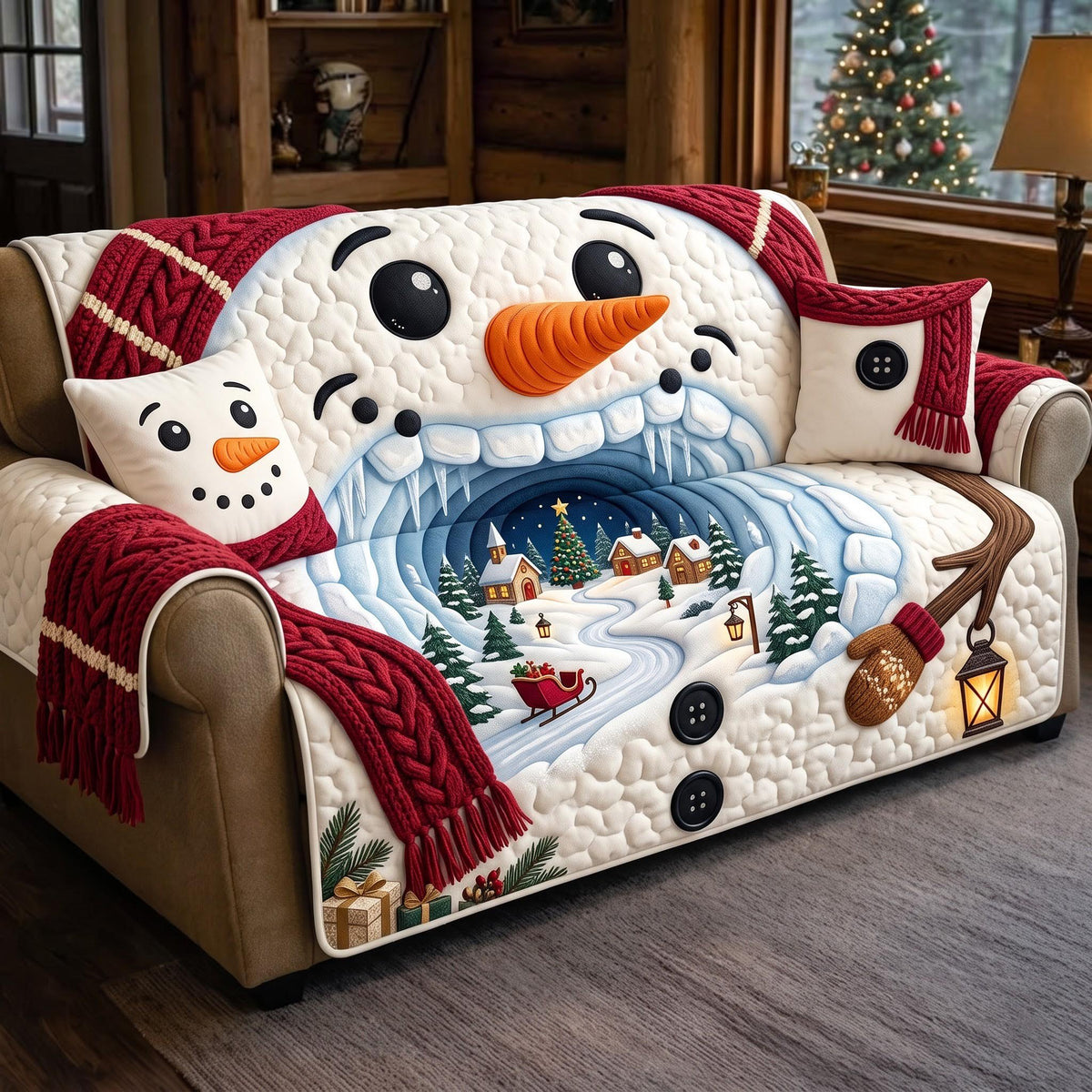 Snowman Wonderland Sofa Cover