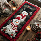 Snowmen Stripe Scarf Table Runner