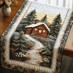 Snowy Cabin Retreat Table Runner