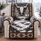 Snowy Cactus Skull Sofa Cover