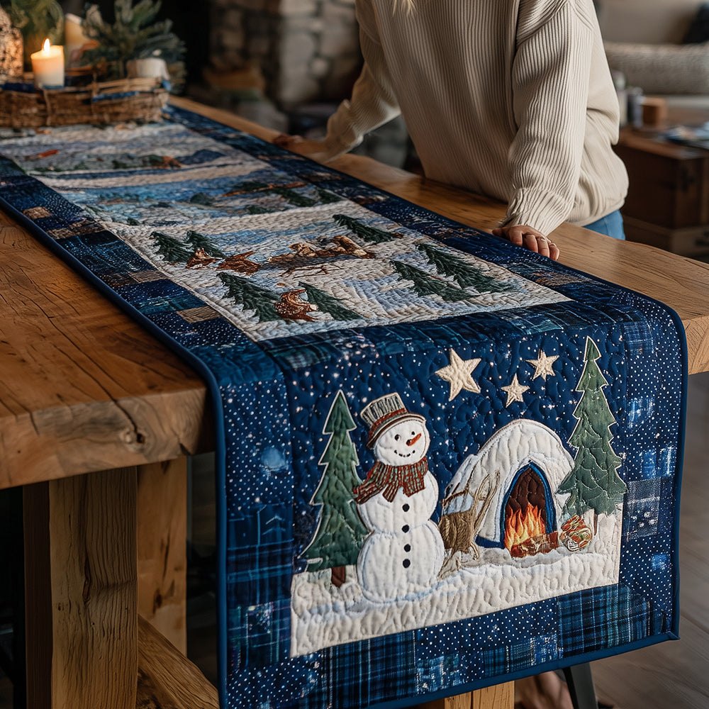 Snowy Camper Fun Table Runner