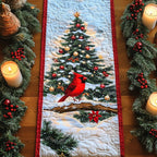Snowy Cardinal Table Runner