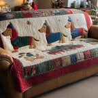 Snowy Dachshund Days Sofa Cover