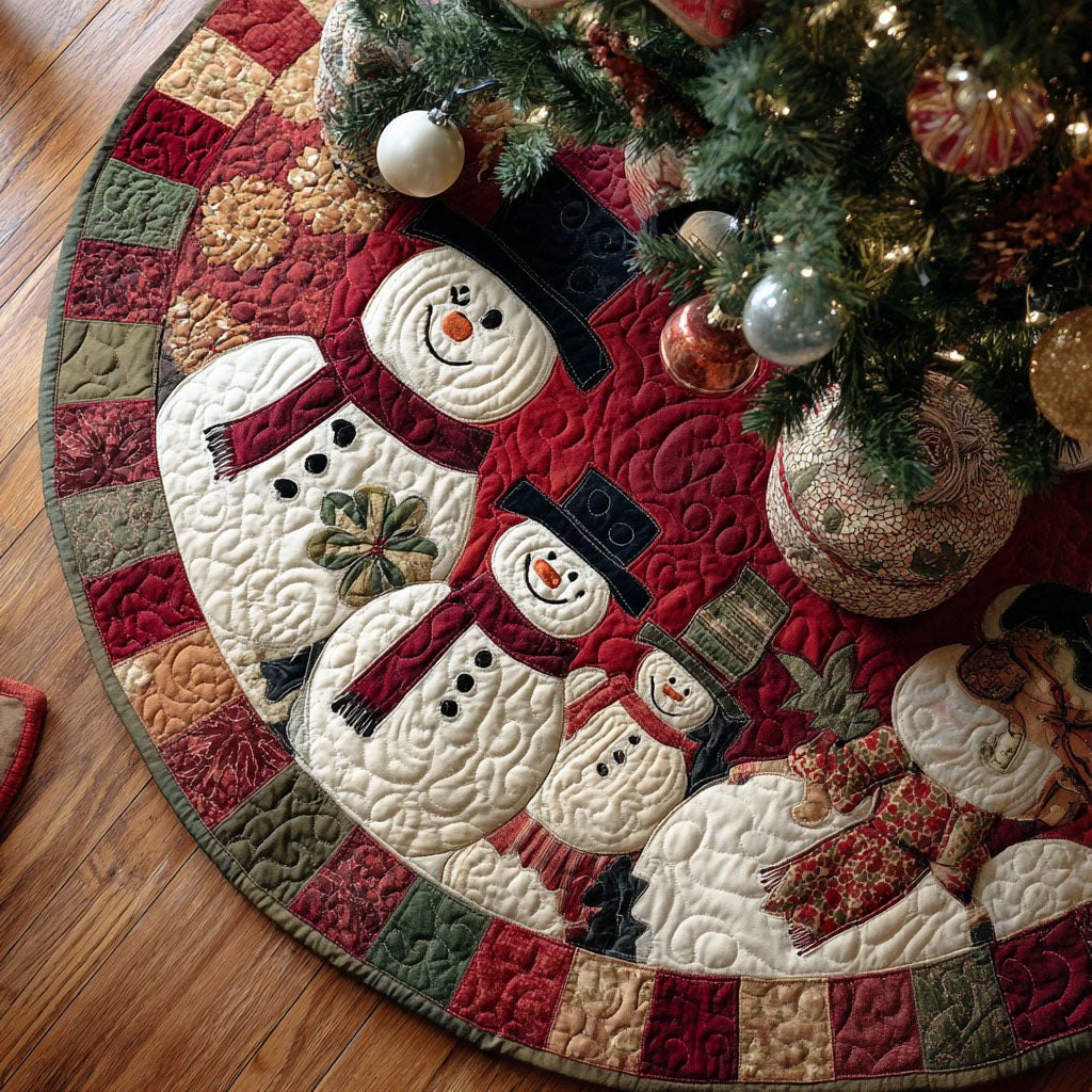 Snowy Forest Joy Christmas Tree Skirt
