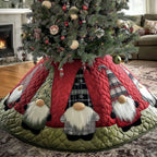 Snowy Gnome Village Christmas Tree Skirt