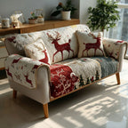 Snowy Reindeer Fantasy Sofa Cover